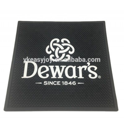 Cheap Premiums Dewar's Rum Vodka Customized OEM Food Grade Soft PVC Plastic Bar Mat Rail