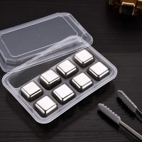 Reusable Stainless Steel Ice Cubes Set of 8