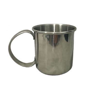 16oz Food Grade Moscow Mule Hammered Drum Silver Copper Plated Drinking Coffee Beer Cocktail Vodka Mint Julep Ginger Tea Mug Cup