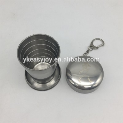 MOQ:200pcs Metal Stainless Steel 60/150/250ml Folding Cup/Collapsible Shot Glass+Johnnie Walker Laser/Printing Logo