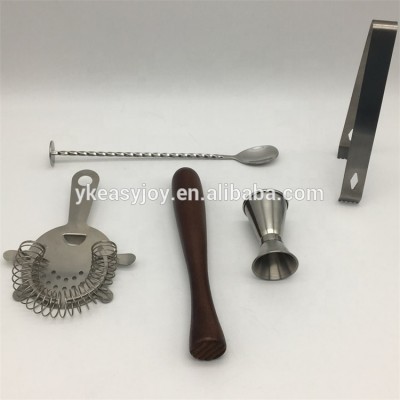 Bartender Cocktail Bar Tool Accessory Essentials Jigger Spoon Muddler Strainer Pourer Zester