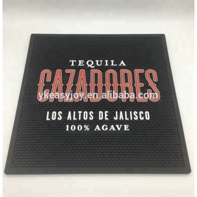 Direct Factory!!!!Premiums CAZADORES Tequila Rum Vodka Customized OEM Food Grade Soft PVC Plastic Bar Mat Rail