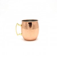 18oz Food Grade Brass Solid Copper Plated Moscow Mule Cocktail Drink Mint Julep Mug Cup