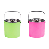 Hot Sale!!!!! 1400ML Double Wall Solid Color Plastic Stainless steel Ice Bucket