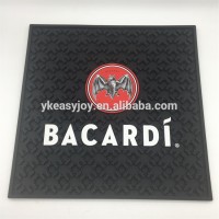 Premiums Bacardi Rum Vodka Customized OEM Food Grade Soft PVC Plastic Bar Mat Rail