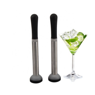 Amazon New Arrival Metal Stainless Steel Bartender Essentials Cocktail Muddler Pestle Mortar With Customized Logo