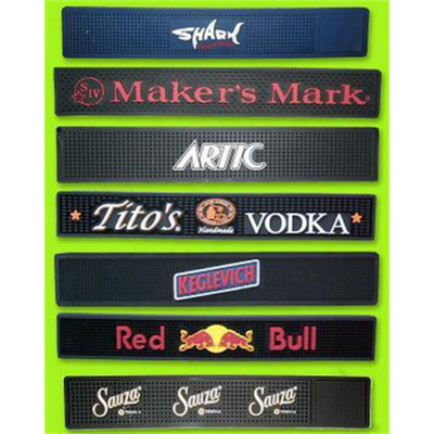 Premiums CUTTY SARK Blended Scotch Whisky Tequila Rum Vodka Cola Beer Customized OEM Food Grade Soft PVC Plastic Bar Rail Mat