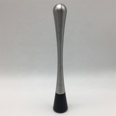 Amazon MOQ:100pcs Metal Stainless Steel Customized Color Logo Bar Cocktail Muddler/Pestle/Mortar With Plastic Flat Head