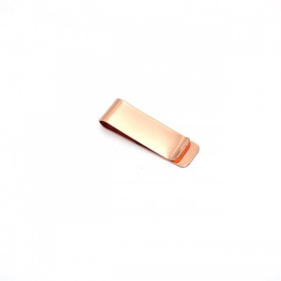 Classic Copper Rose Gold Plated Metal Stainless Steel Minimalistic Money Pocket Wallet Clip Credit Card Business Card Holder