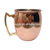 16oz High Quality Moscow Mule Hammered Drum Copper Plated Drinking Coffee Beer Cocktail Vodka Mint Julep Ginger Tea Mug Cup