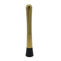 MOQ 200pcs Stainless Steel Golden Plated Color Bar Essentials Cocktail Mint Muddler Pestle Mortar With Customized Logo